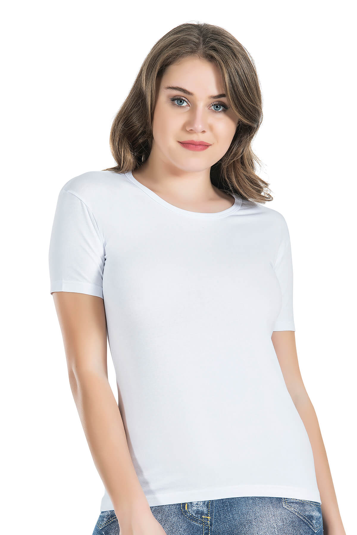 Derya Bullet Damen T-Shirt mit halblangen Ärmeln und Rundhalsausschnitt 228