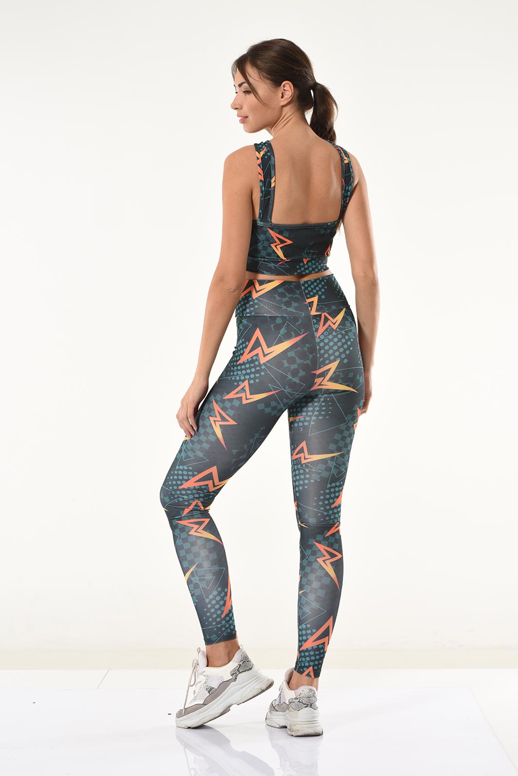 Derya Bullet Bedrucktes Bustier-Leggings-Set 531