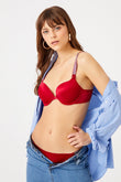 Double Push Up Shiny Cherry Bra and Panty Set