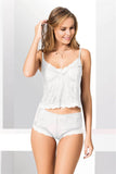 Ecru Jacquard Babydoll Shorts Set