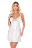 Ecru Short Satin Nightgown
