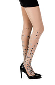 Zohara "Queen Of Hearts" Powder Print Tights