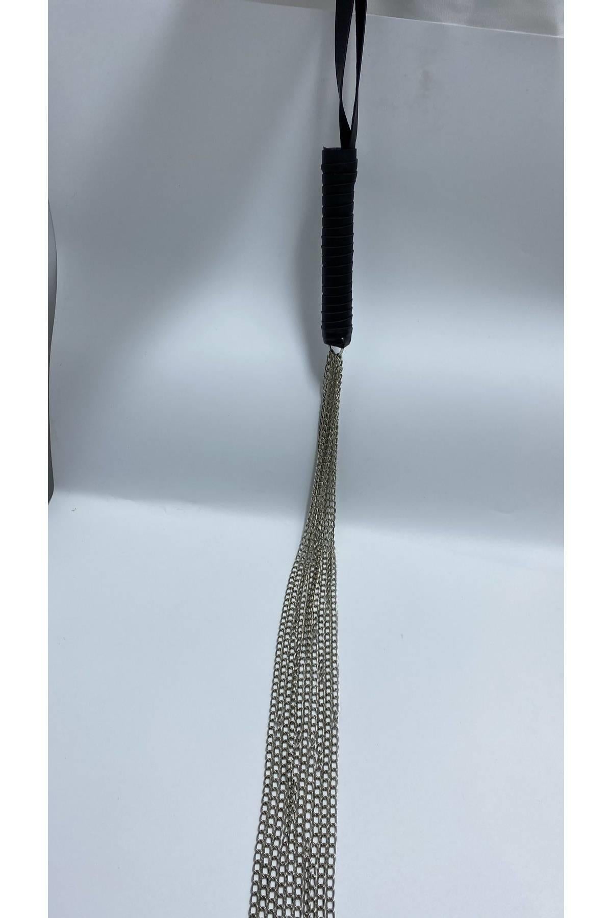 Ausgefallene Harnesspeitsche mit Kette 700858