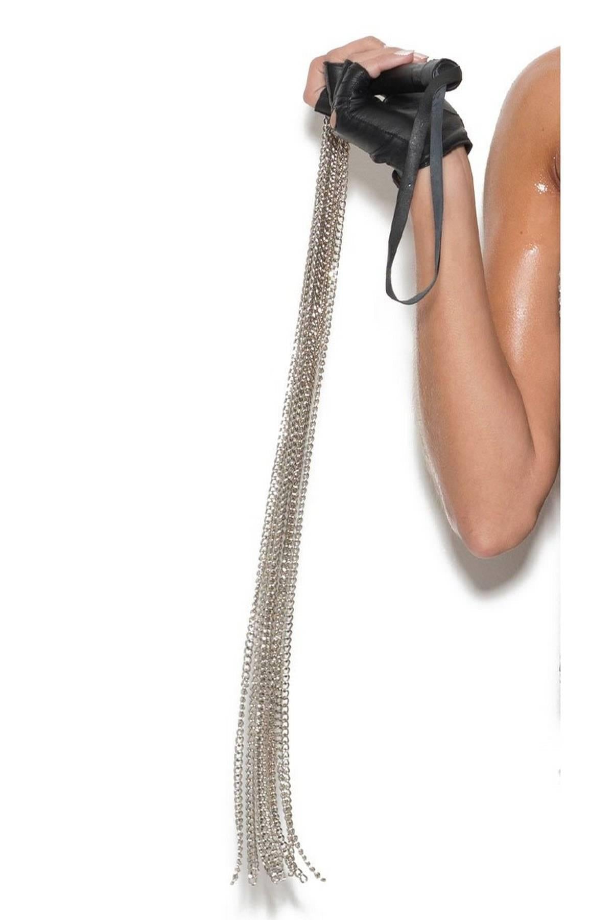 Ausgefallene Harnesspeitsche mit Kette 700858