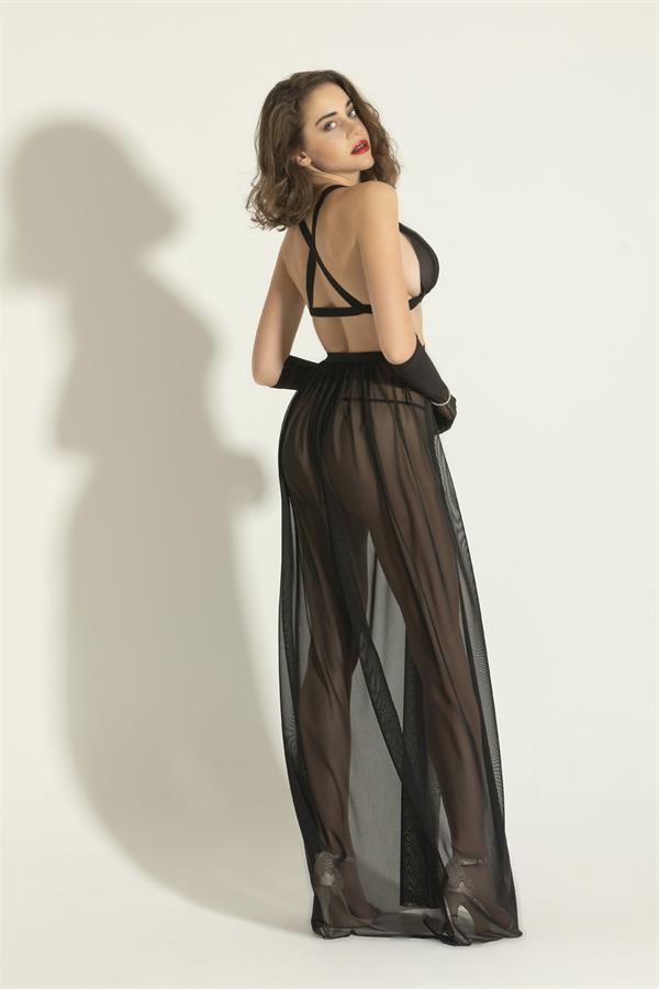 Fancy Transparent Dress Stripping Set BLACK (Mgp6132)