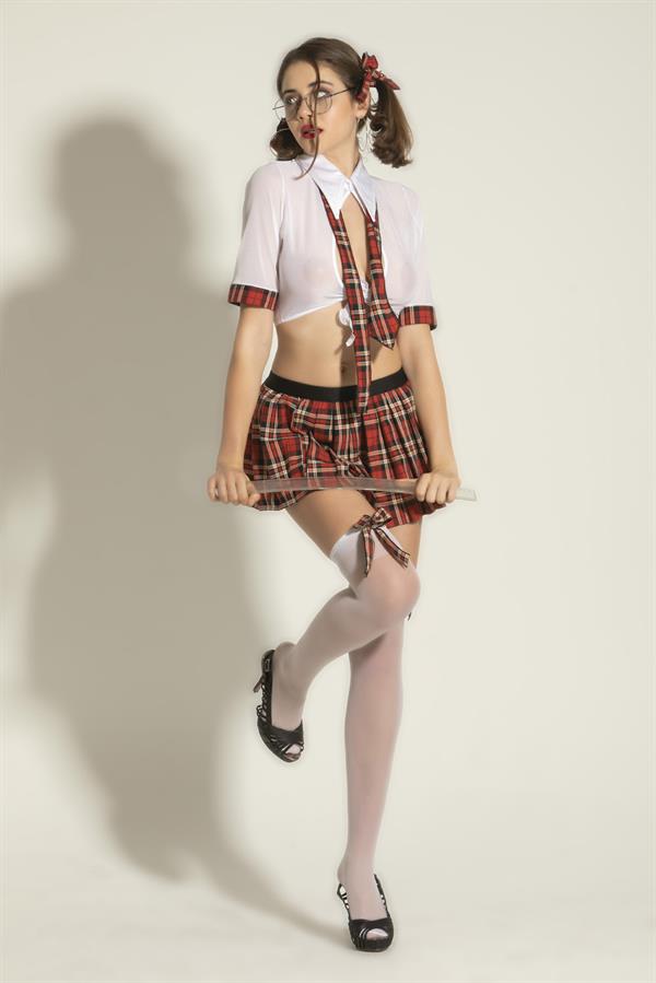 Fantasy Student Costume White/Plaid (Mgp6536)