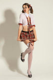 Fantasy Student Costume White/Plaid (Mgp6536)