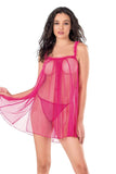 Fuchsia Short Lace Nightgown