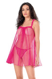 Fuchsia Short Lace Nightgown