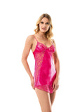 Fuchsia Short Satin Nightgown