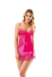 Fuchsia Short Satin Nightgown