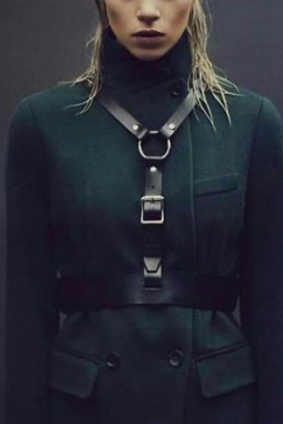 Garment Dress Above Waist Tie Middle Tie Single Belt Harness Faux Leather Belt 800102 1