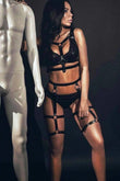 Strumpfband-Set Kopple Leder Sexy Nachthemd-Set 700710