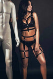 Strumpfband-Set Kopple Leder Sexy Nachthemd-Set 700710