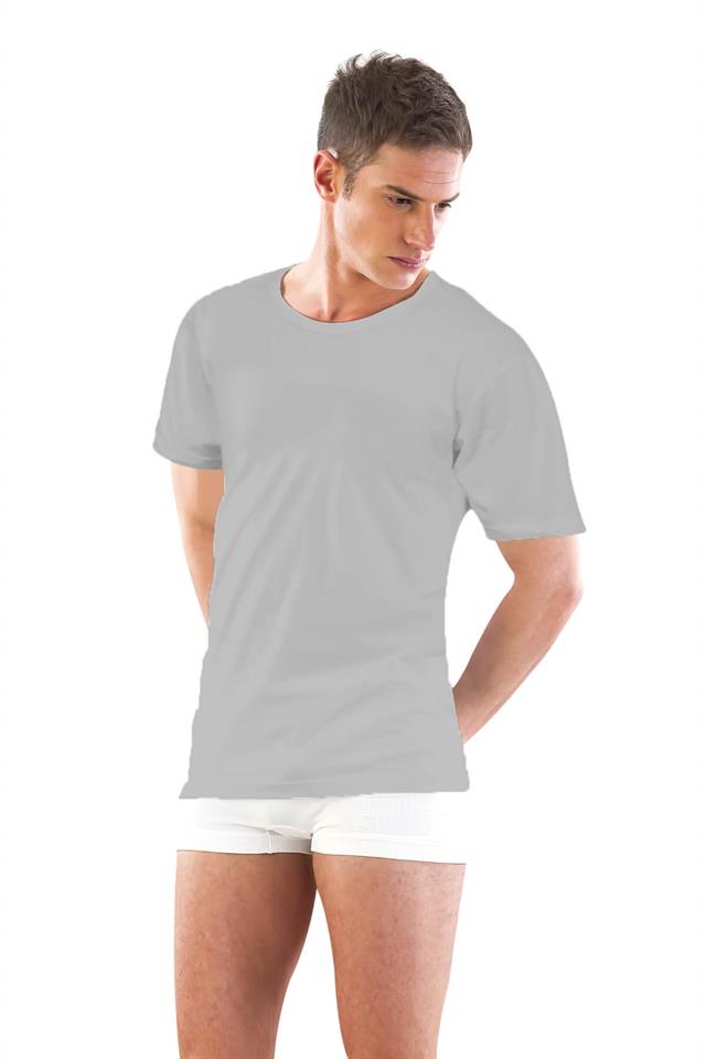 Graues 12350 R Tanktop für Herren mit halben Ärmeln