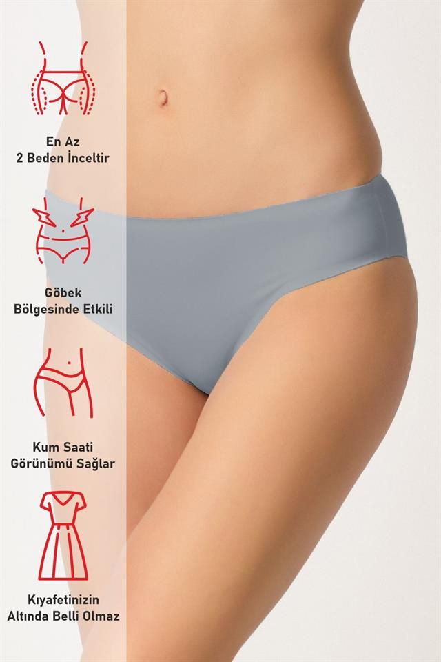 Grey  2803 Bonding Laser Cut Panties