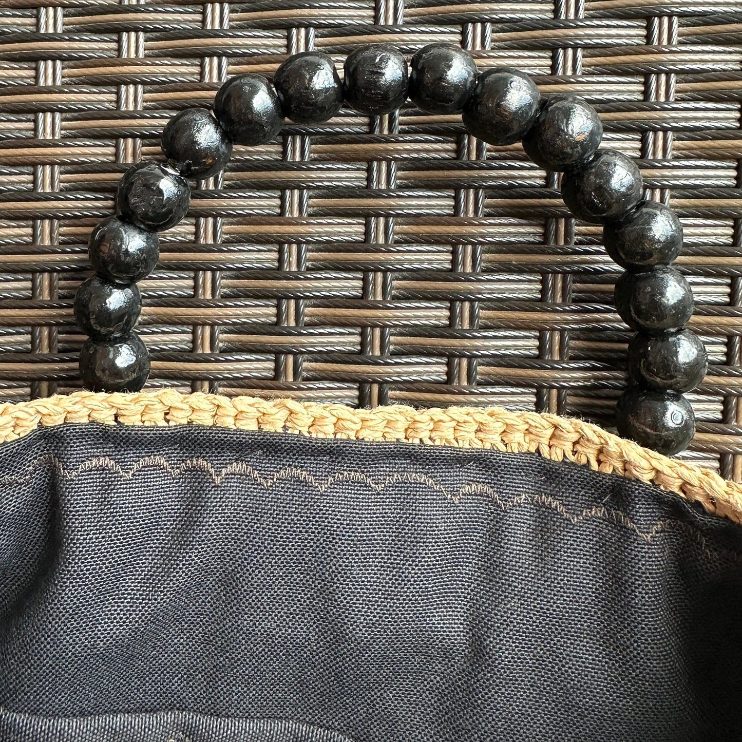 Handmade Paper Yarn Brown Hand Bag