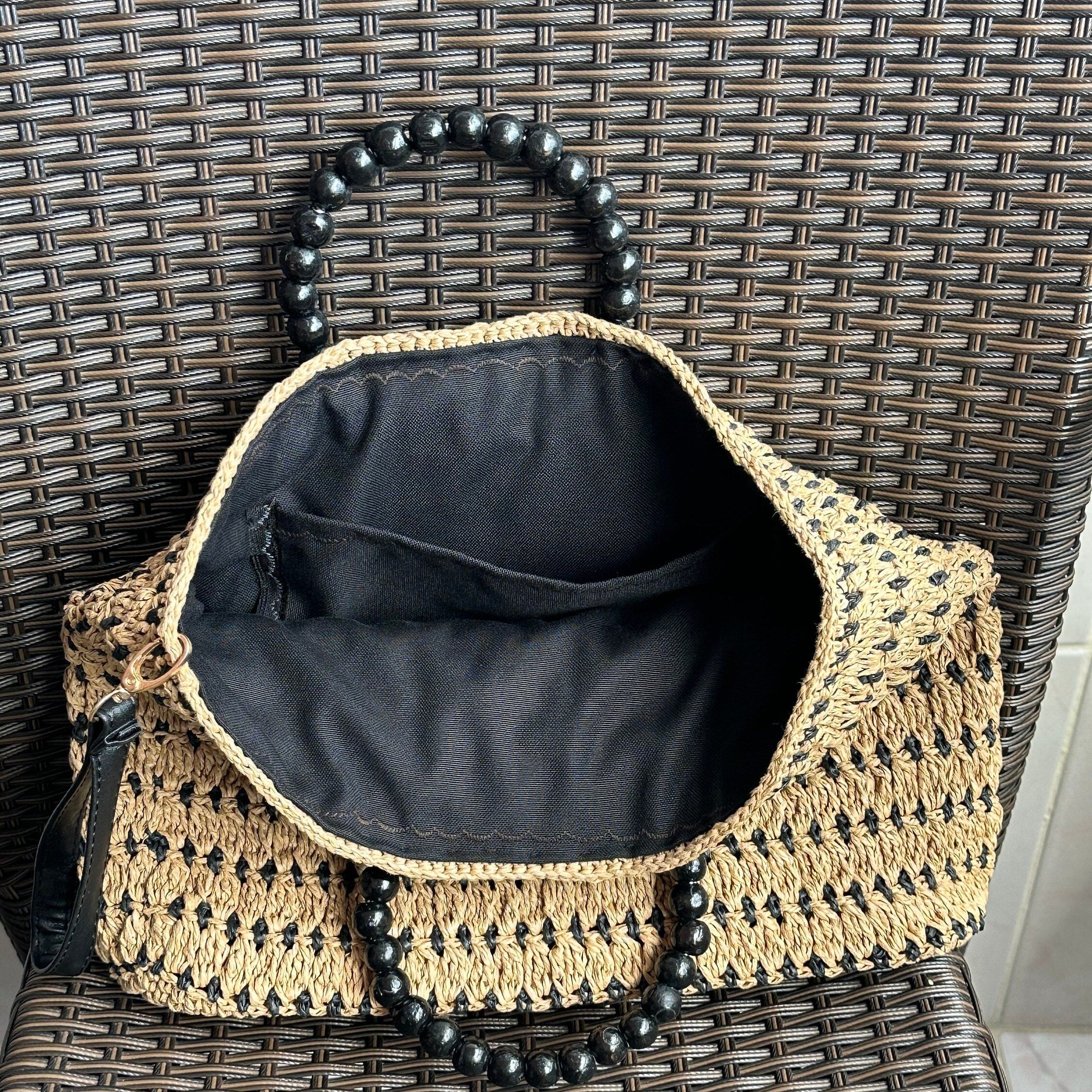 Handmade Paper Yarn Brown Hand Bag