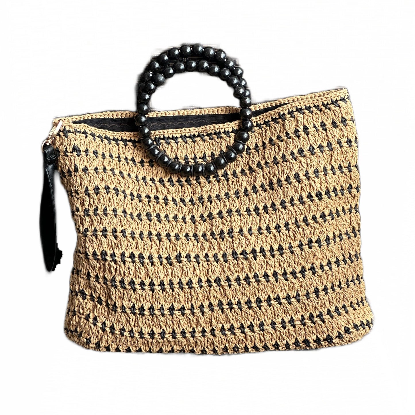 Handmade Paper Yarn Brown Hand Bag