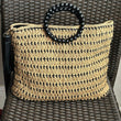Handmade Paper Yarn Brown Hand Bag