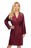 Irall Elodie Dressing Gown Burgundy