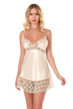 Ivory Short Satin Nightgown