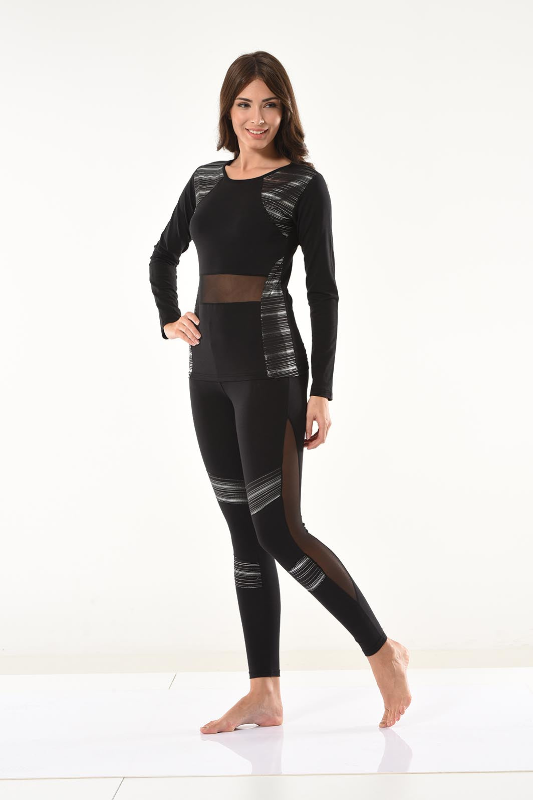 Leggings-Set mit Spitzendetails, Modell 1132