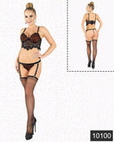 Laminated Lace Garter Set