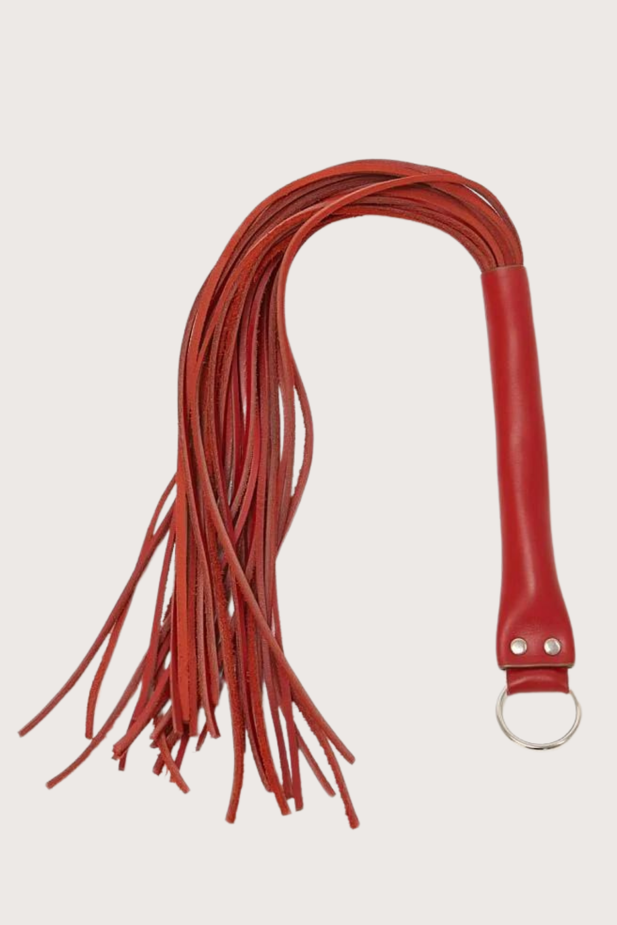 Leder-Halsband mit rotem Peitschenring, 800758 K