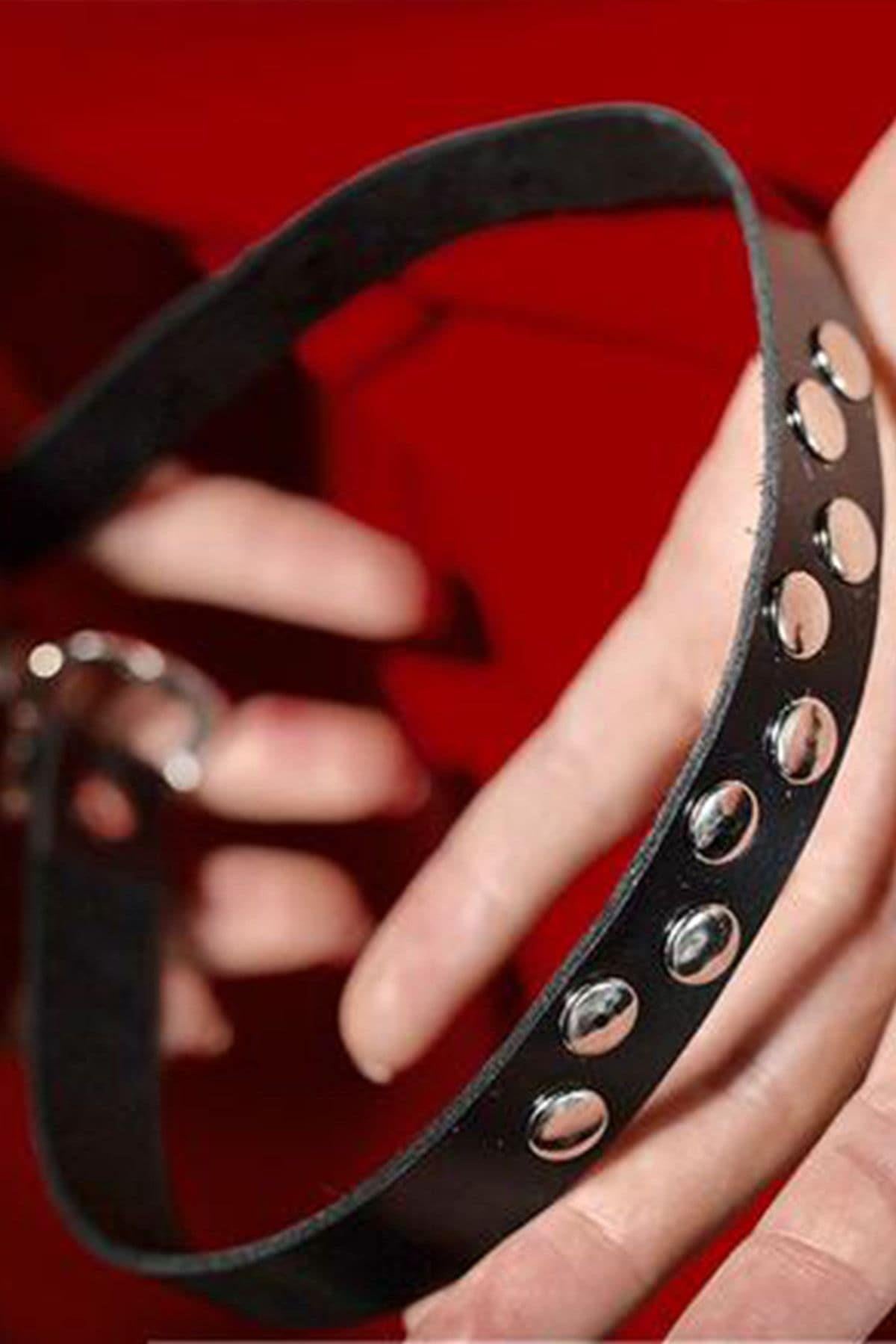 Sexy Accessoire aus Leder mit Krawatte H022 H022