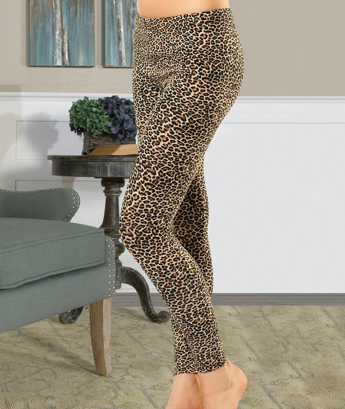 Leopard Lange Damen Leggings 434