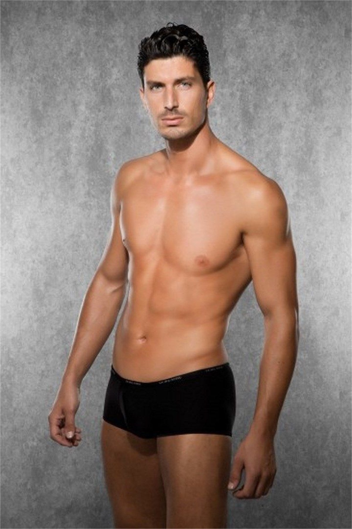 Schwarze kurze Boxershorts für Herren 1590