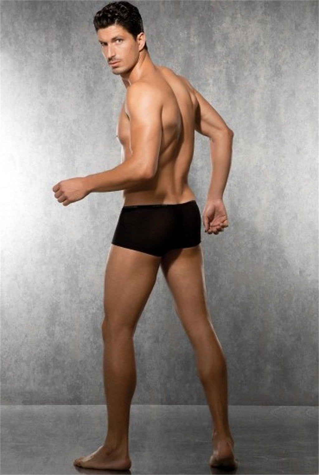 Schwarze kurze Boxershorts für Herren 1590