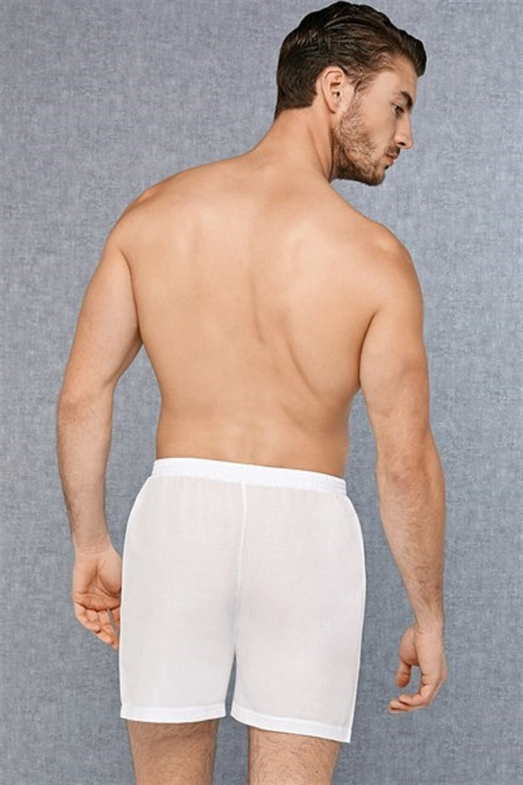 Lange, lockere Boxershorts für Herren mit Baumwollfutter 1525
