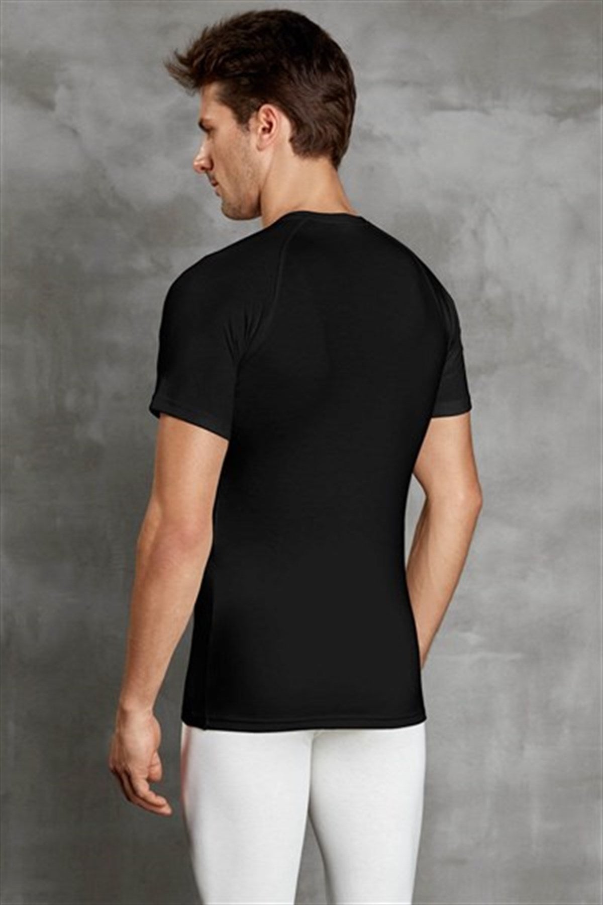 Thermo-T-Shirt mit V-Ausschnitt und kurzen Ärmeln für Herren 2885
