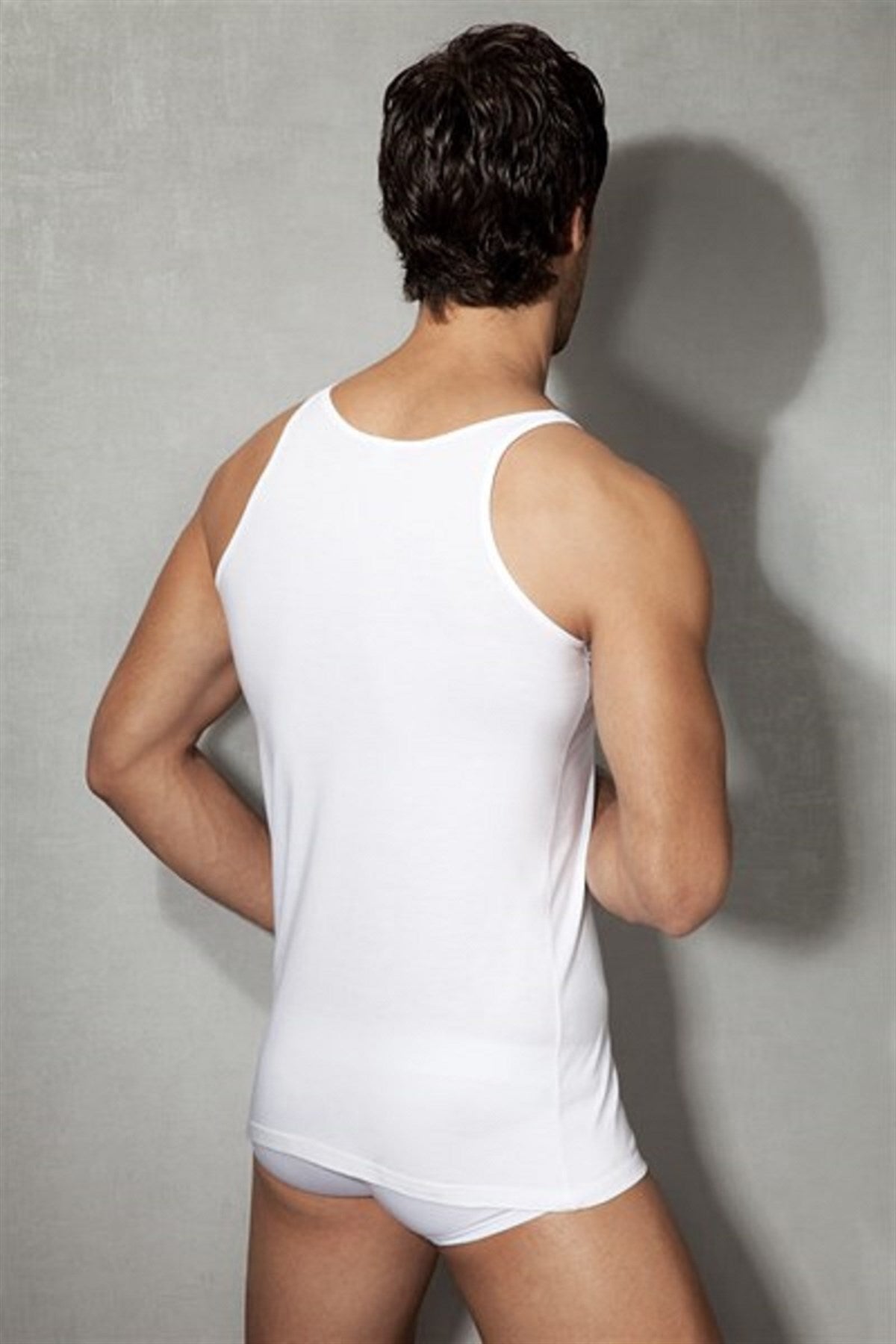 Herren Tank Top mit weitem Kragen 2040