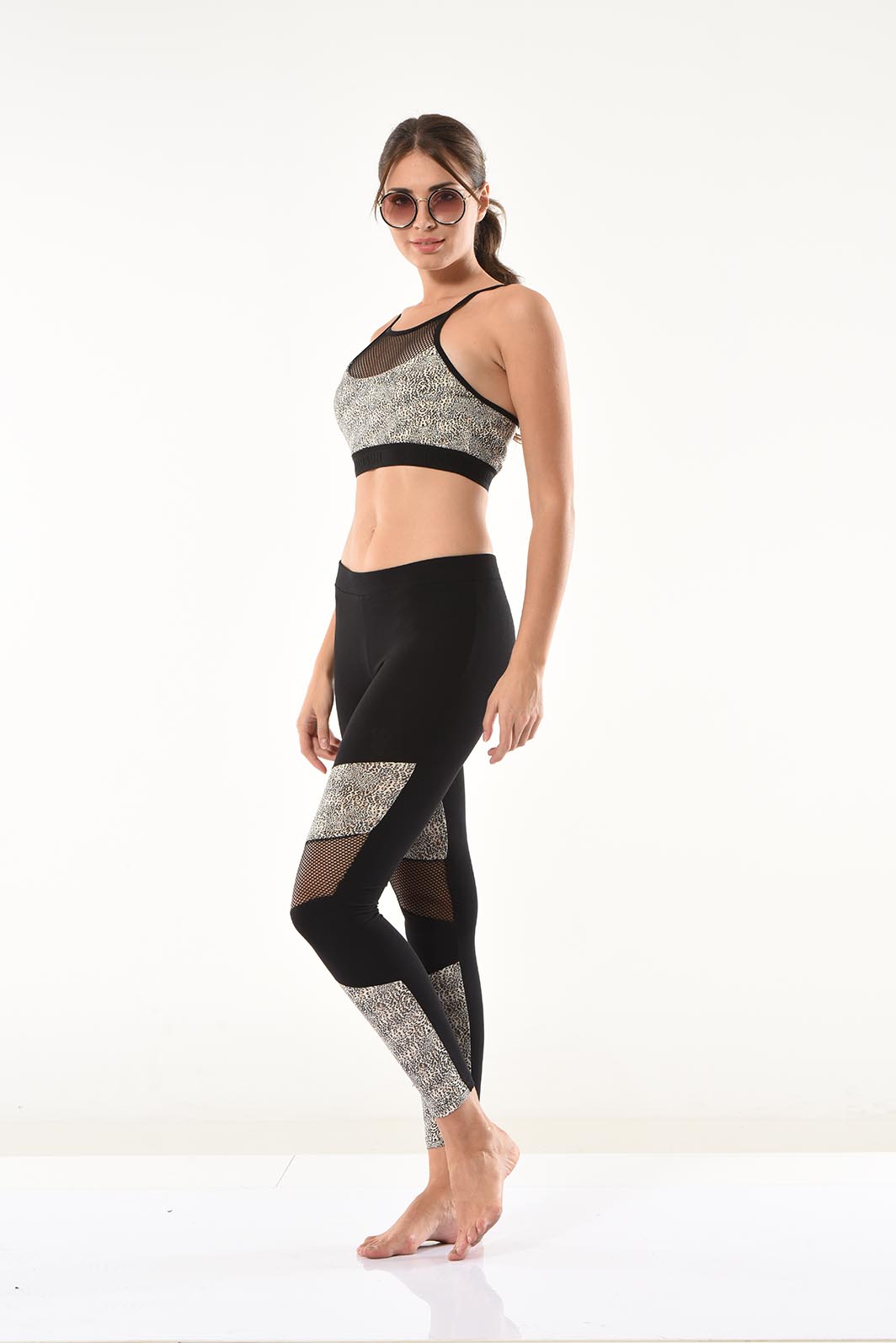 Bustier-Leggings-Set mit Netzdetail 532