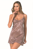 Mink Short Jacquard Nightgown