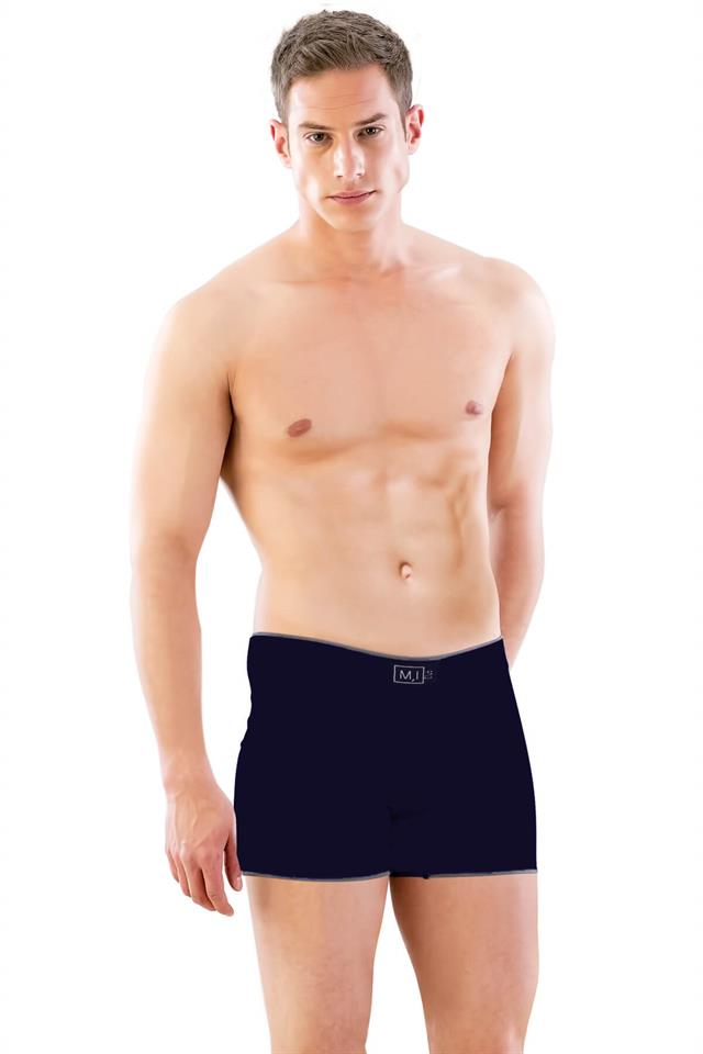 Marineblaue, lange Herren-Boxershorts Mi 2108 Seamless
