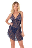 Navy Short Lace Nightgown