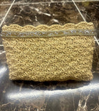 Paper Rope Clutch with wooden bead,Summer Bag Clutch, Handmade Bag Woven, Paper Yarn Bag, Clutch