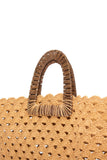 Paper Yarn Bag Beach Bag Handmade Wooden handle bag