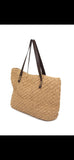 Paper Yarn Bag Beach Bag Handmade leather handle bag