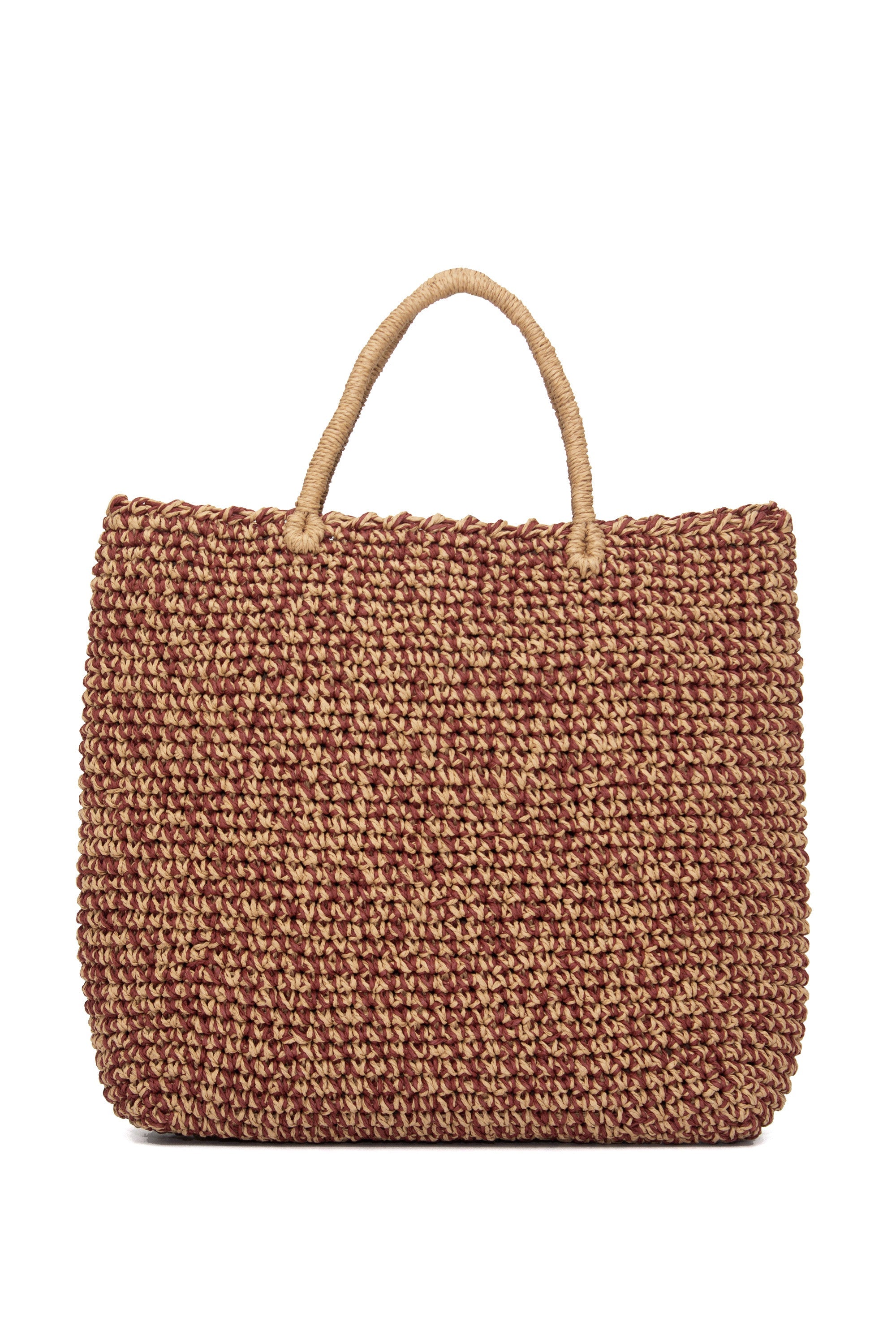 Paper Yarn Bag Beach Bag Handmade leather handle bag