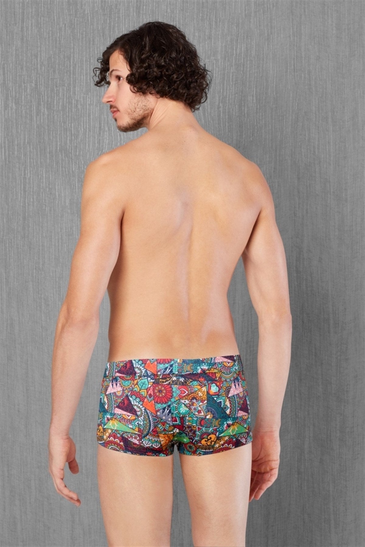 Herren-Boxershorts mit Patchwork-Muster 1707