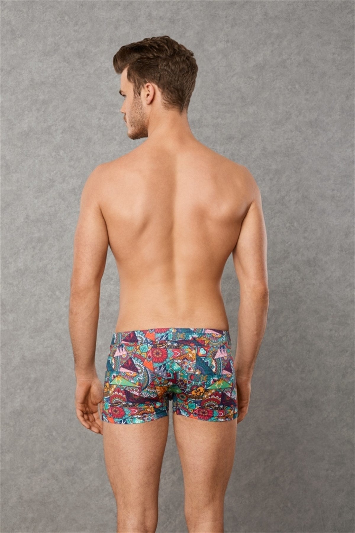 Herren-Boxershorts mit Patchwork-Muster 1807