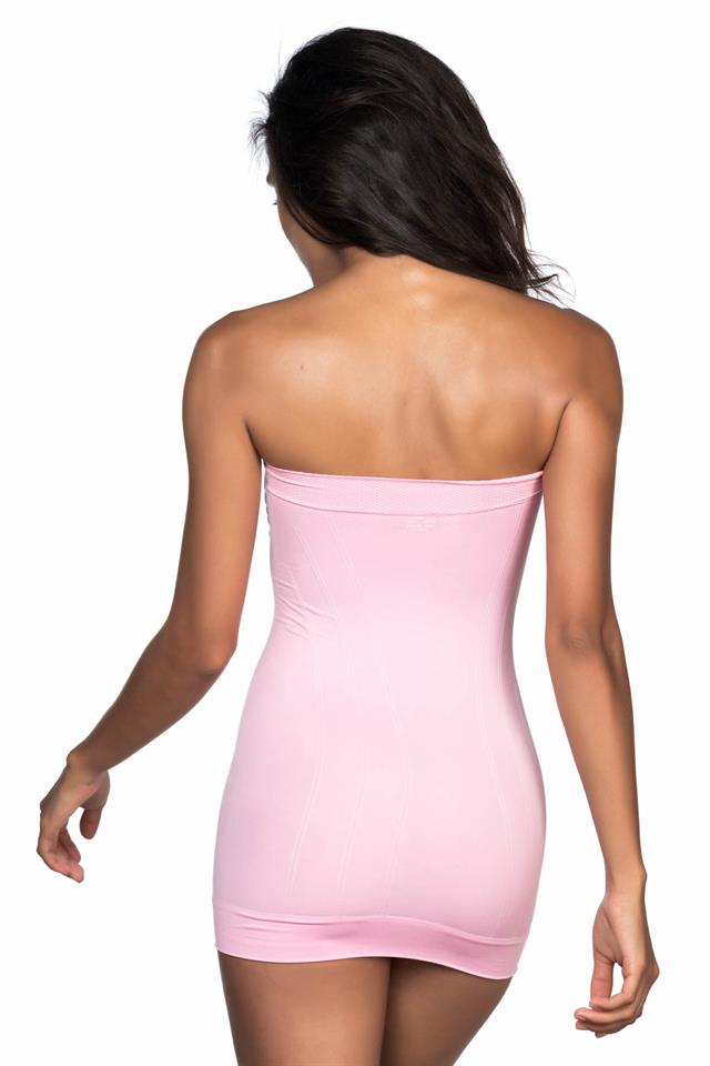 Trägerloses Tanktop „5005“ mit weichem Muster, Rosa