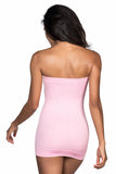 Pink  5005 Soft Pattern Strapless Tank Top