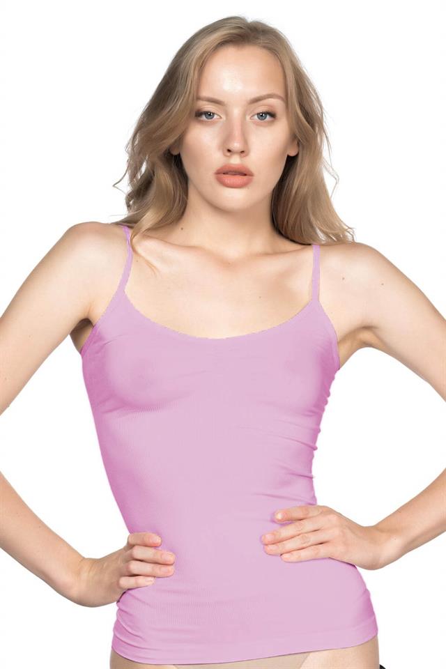 Pink  5011 Soft Ripped Tank Top