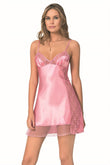 Pink Short Satin Nightgown